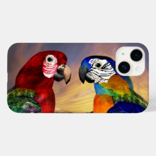 HYPER PARROTS /RED AND BLUE ARA Case-Mate iPhone 14 CASE