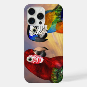 HYPER PARROTS /RED AND BLUE ARA iPhone 15 PRO MAX CASE