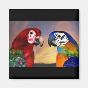 HYPER PARROTS /RED AND BLUE ARA MAGNET