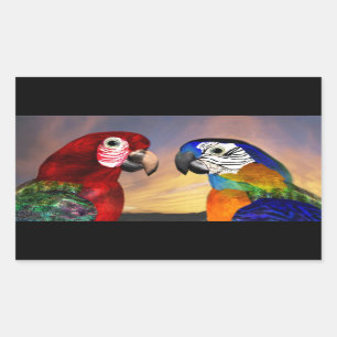 HYPER PARROTS / RED AND BLUE ARA STICKER