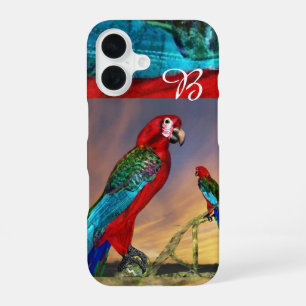 HYPER PARROTS / RED ARA MONOGRAM iPhone 16 CASE