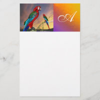 HYPER PARROTS / RED ARA MONOGRAM ,white