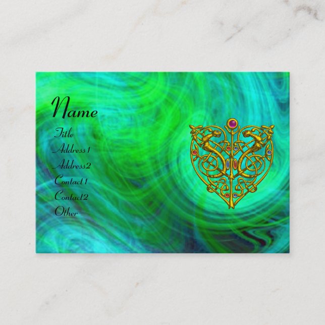 HYPER VALENTINE  ,blue green red yellow Business Card (Front)