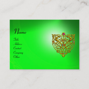 HYPER VALENTINE EMERALD ,green Business Card