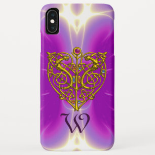 HYPER VALENTINE MONOGRAM  Pink Fuchsia Purple iPhone XS Max Case