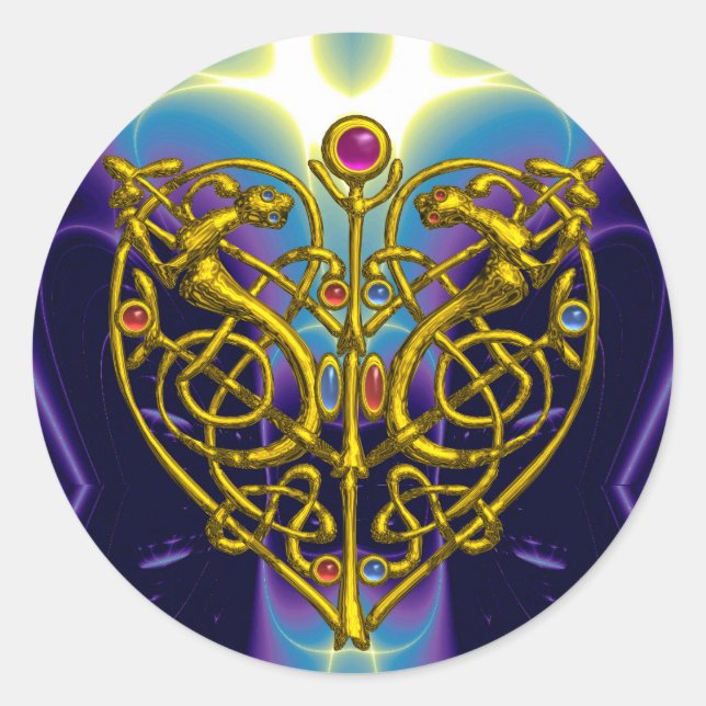 HYPER VALENTINE   Pink Fuchsia Purple Classic Round Sticker (Front)