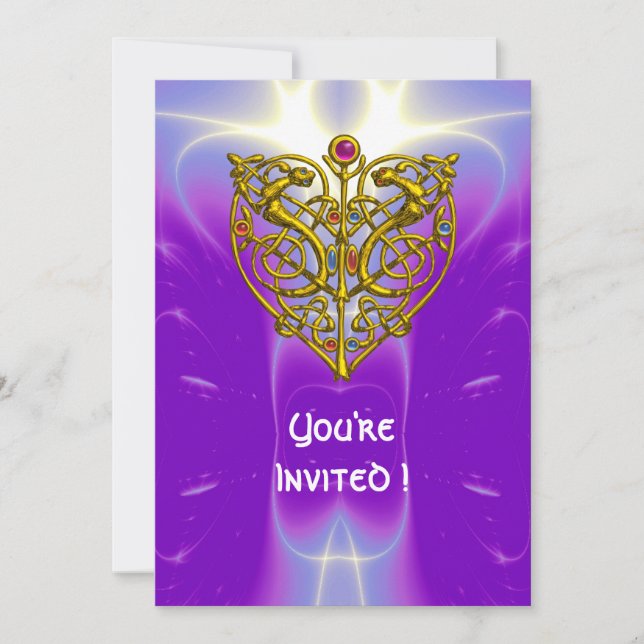 HYPER VALENTINE pink purple Invitation (Front)