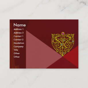 HYPER VALENTINE RUBY 2 ,red Business Card