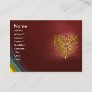 HYPER VALENTINE RUBY ,red Business Card