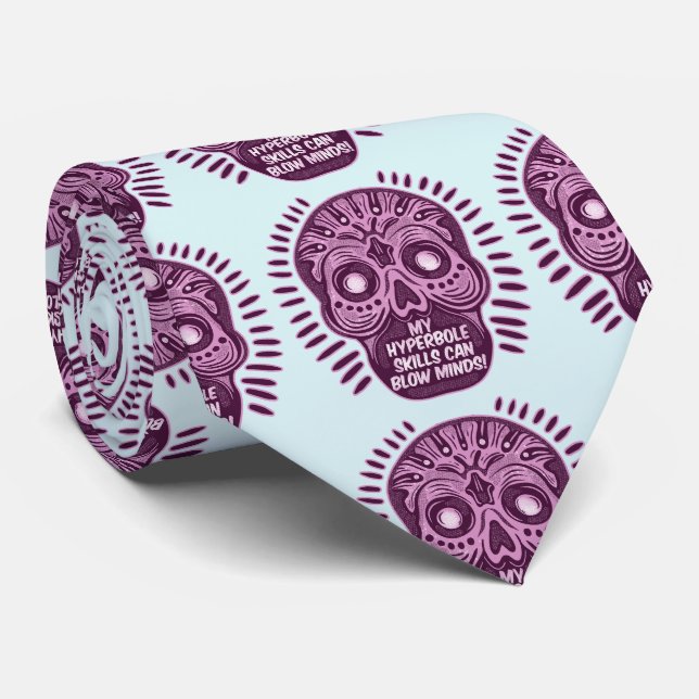 Hyperbole Funny ENGLISH LANGUAGE Tie (Rolled)