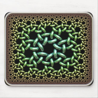 Hyperbolic Linked Rings Mouse Pad