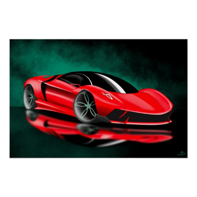 Hypercar concept car poster (Front)