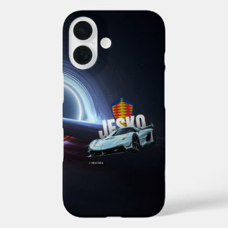 Hypercar in the Void – Surreal Supercar & Black Ho iPhone 16 Case