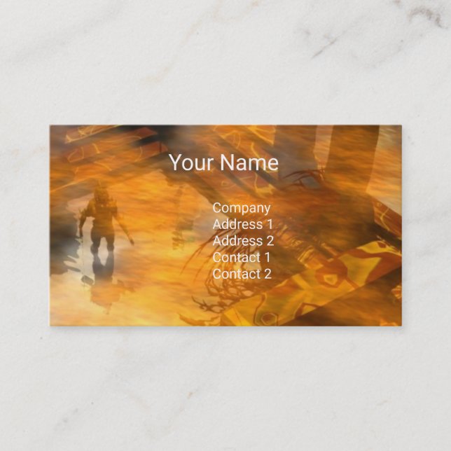 HYPERION WORLD ALIEN LANDSCAPE Science Fiction Business Card (Front)