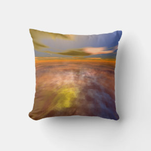 HYPERION WORLD, ALIEN SEASCAPE SKY ,CLOUDS Sci-Fi Throw Pillow