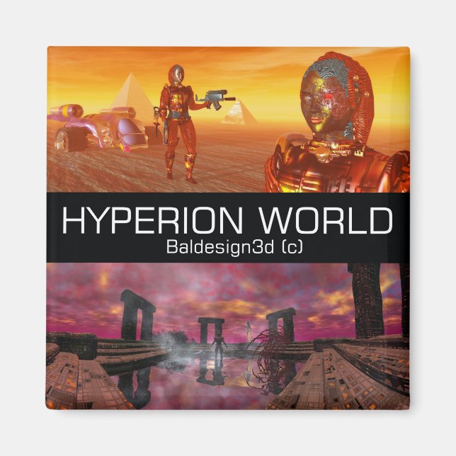 HYPERION WORLD SCIENCE FICTION Scifi Magnet (Front)