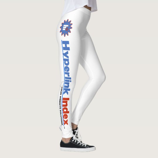 Hyperlink Index White Women's Leggings with Logo