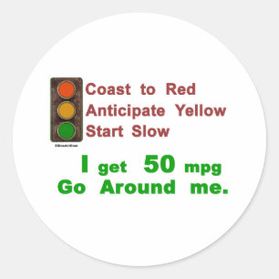Hypermiler Coast Anticipate Start Classic Round Sticker