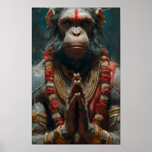 Hyperrealistic Grandmother Storytelling Painting P Poster