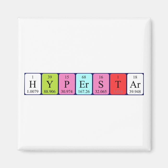Hyperstar periodic table name magnet (Front)