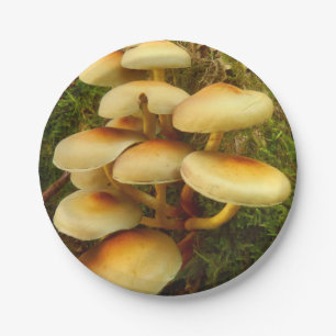 Hypholoma fasciculare Mushroom Paper Plates