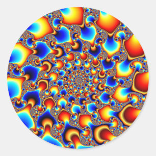 Hypn0sis - Fractal Art Classic Round Sticker