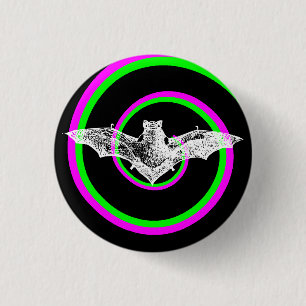 HYPNO BAT 1 INCH ROUND BUTTON