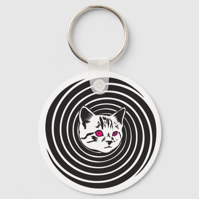 Hypno-Cat Keychain (Front)
