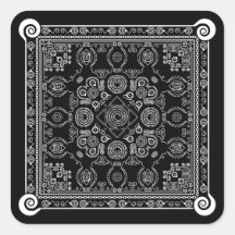 Hypno Hanky Spiral Bandana, Handkerchief Sticker