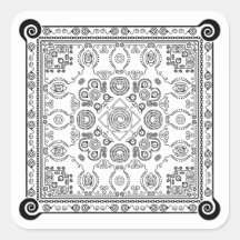 Hypno Hanky Spiral Bandana, Handkerchief Sticker