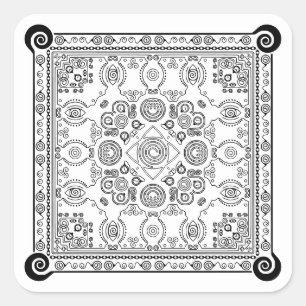 Hypno Hanky Spiral Bandana, Handkerchief Sticker