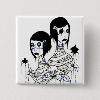 Hypnobloodflowers I 2 Inch Square Button