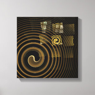 Hypnosis Abstract Art Black and White Canvas Print