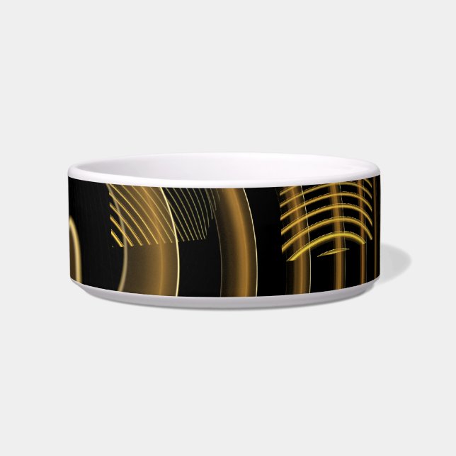 Hypnosis Abstract Art Cat Bowl (Front)