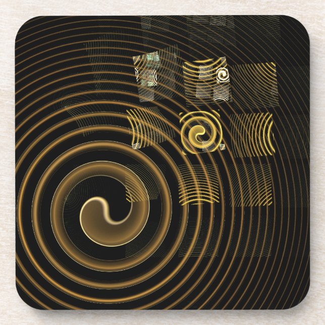Hypnosis Abstract Art Cork Coaster (Front)