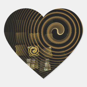 Hypnosis Abstract Art Heart Sticker