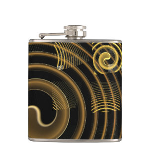 Hypnosis Abstract Art Hip Flask