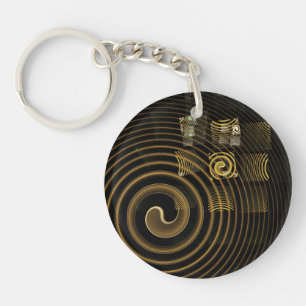 Hypnosis Abstract Art Keychain