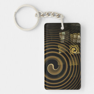 Hypnosis Abstract Art Keychain