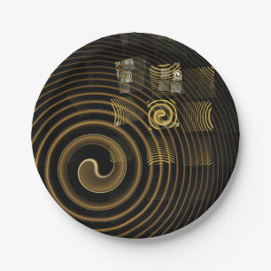 Hypnosis Abstract Art Paper Plate