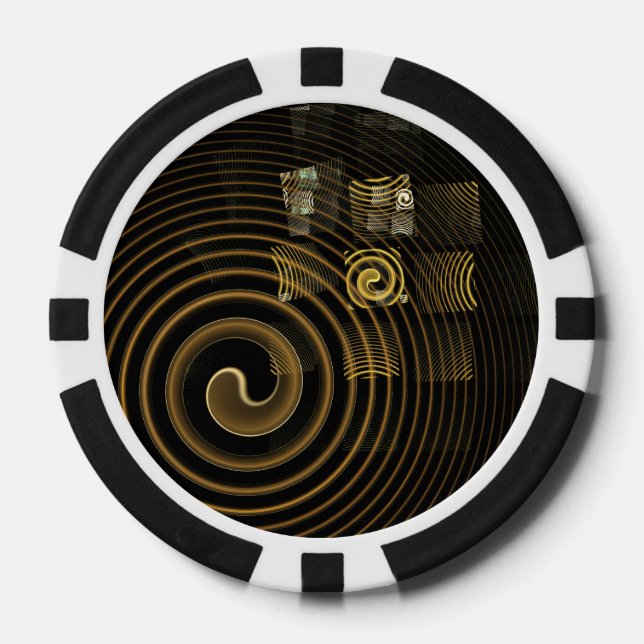 Hypnosis Abstract Art Poker Chips (Front)