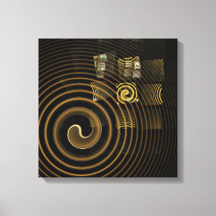 Hypnosis Abstract Art Quad Canvas Print