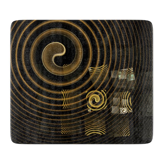 Hypnosis Abstract Art Rectangle Cutting Board (Front)