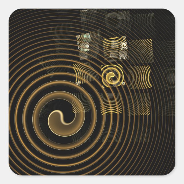 Hypnosis Abstract Art Square Sticker (Front)