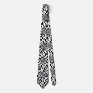 Hypnosis Pattern black & white + your idea Tie