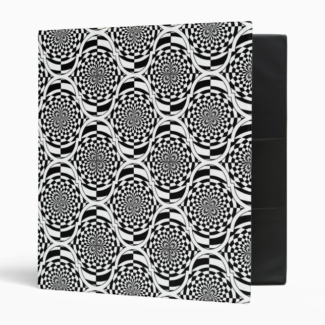 Hypnosis Pattern black white + your ideas Binder (Front/Inside)