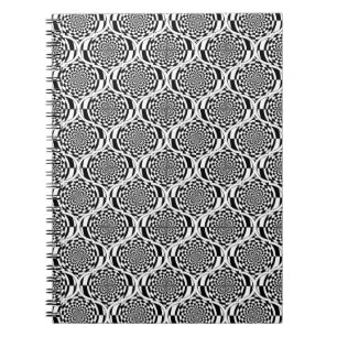 Hypnosis Pattern black white + your ideas Notebook