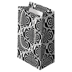 Hypnosis Pattern black white + your ideas Small Gift Bag