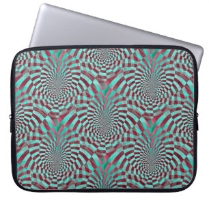 Hypnosis seamless grunge Pattern + your ideas Laptop Sleeve