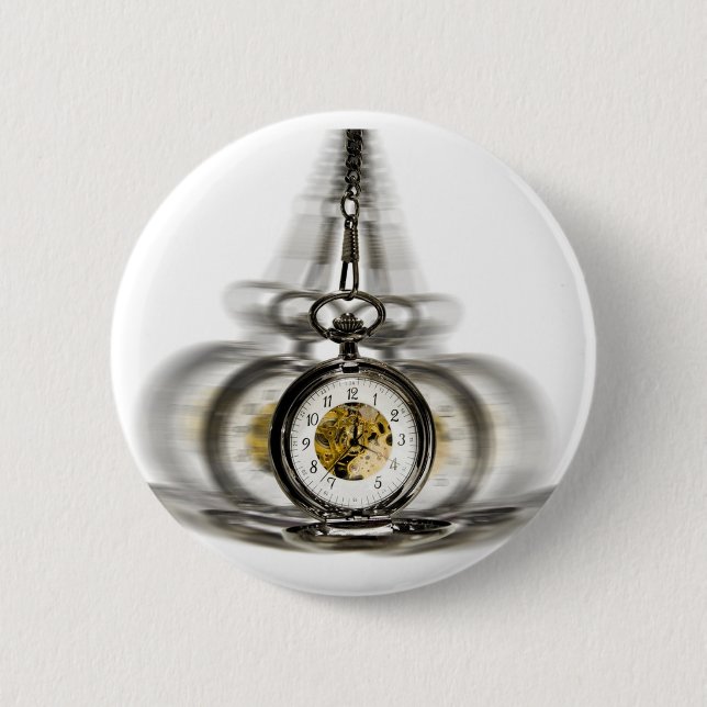 Hypnosis Spinning Clock 2 Inch Round Button (Front)